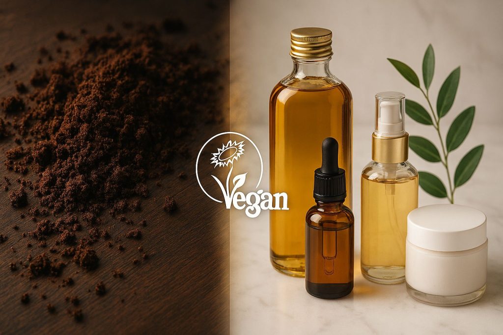coffee grounds transformed into vegan skincare products image